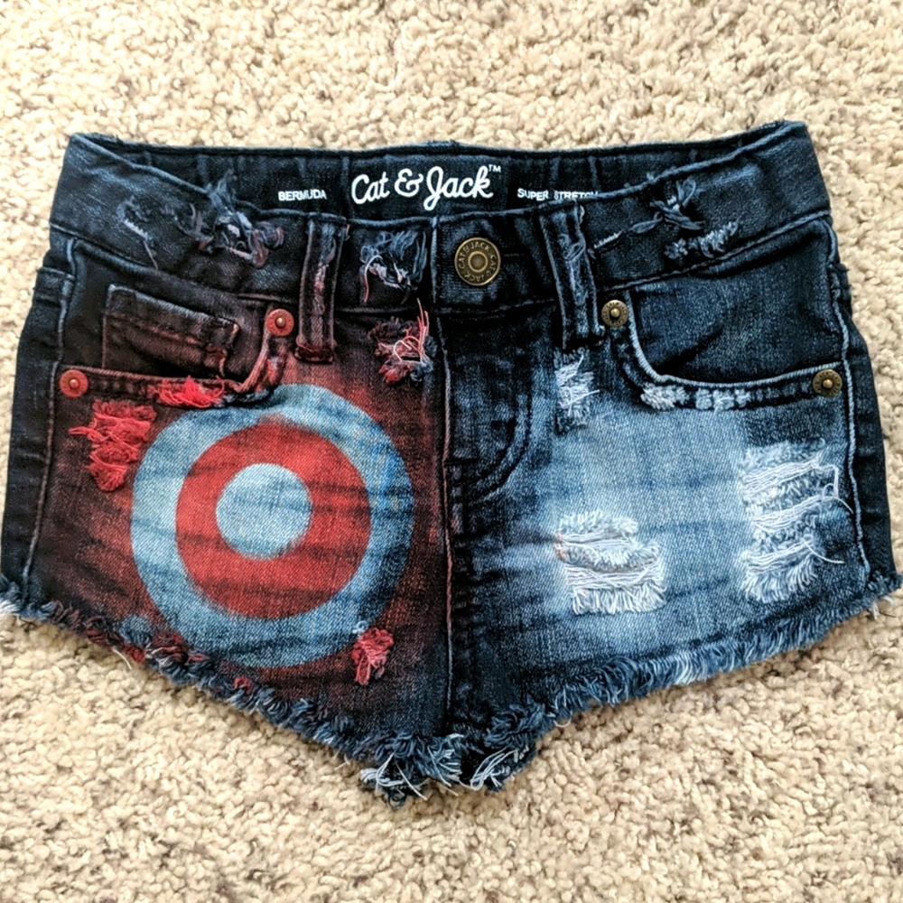 Custom Target cut out shorts